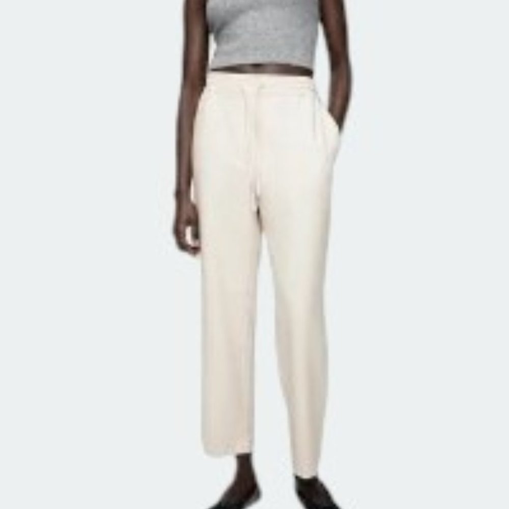 ZARA White Jogging Pants